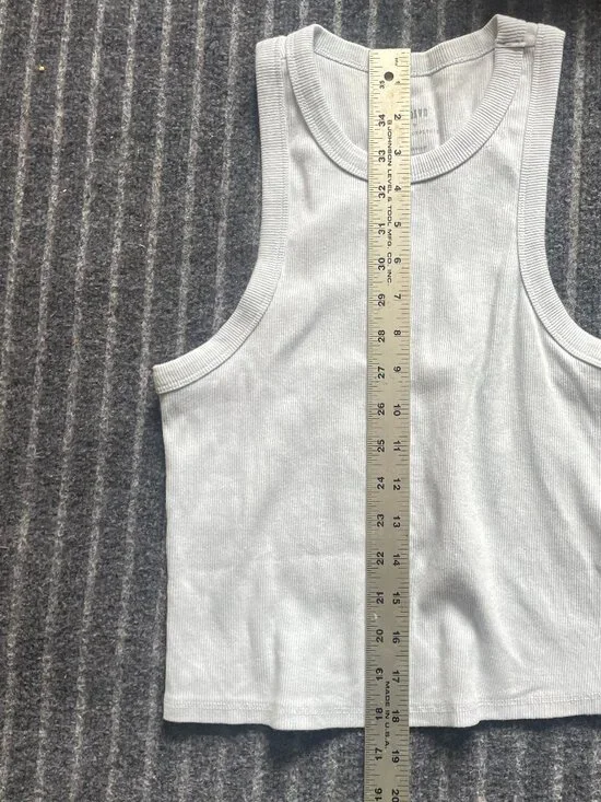 Anthropologie Maeve Ribbed Cotton Tank in Light Blue/lavender Size: S - Picture 4 of 5